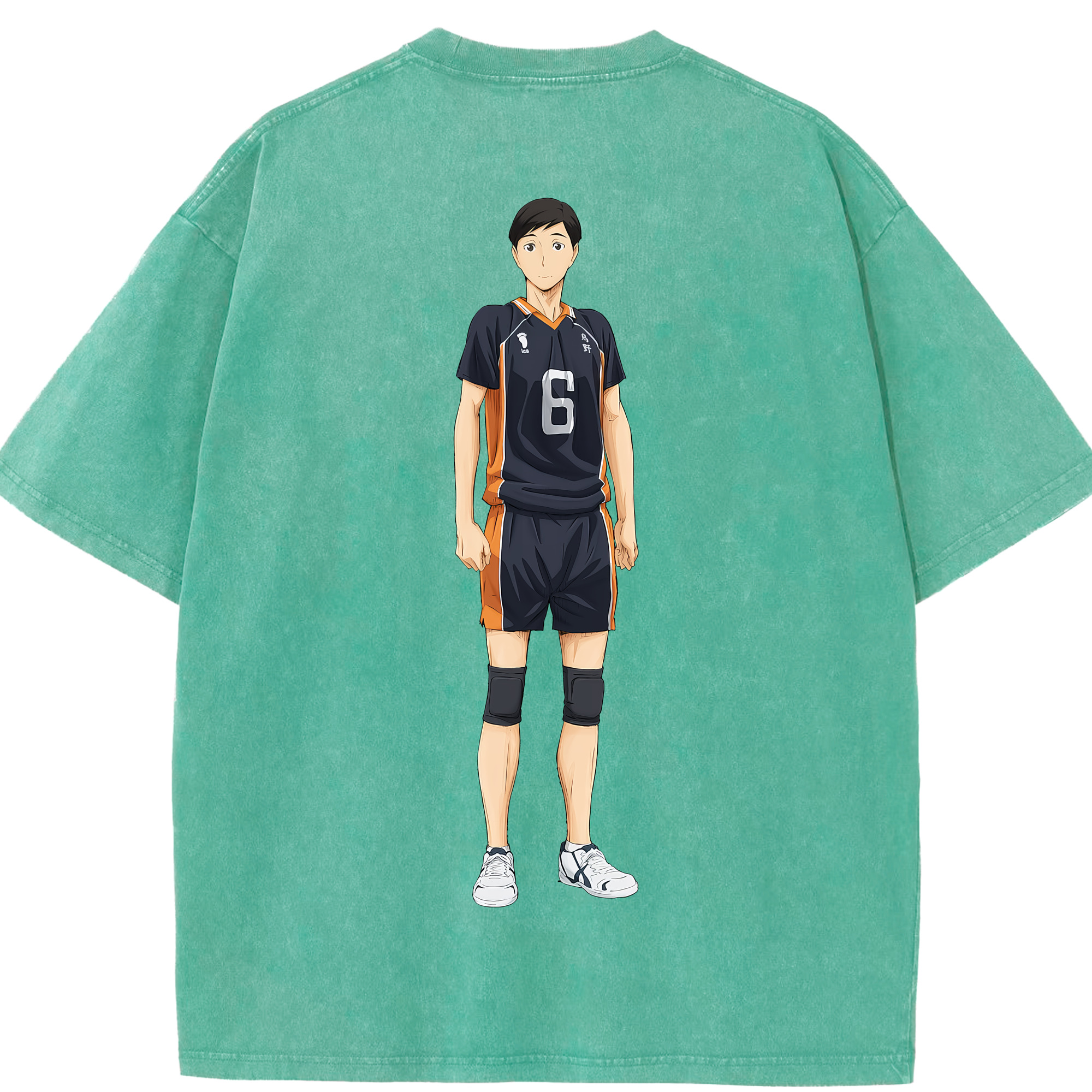 （画像用） ハイキュー!! Haikyu!! 綿100% ヴィンテージ風 半袖Tシャツ（背面プリント）